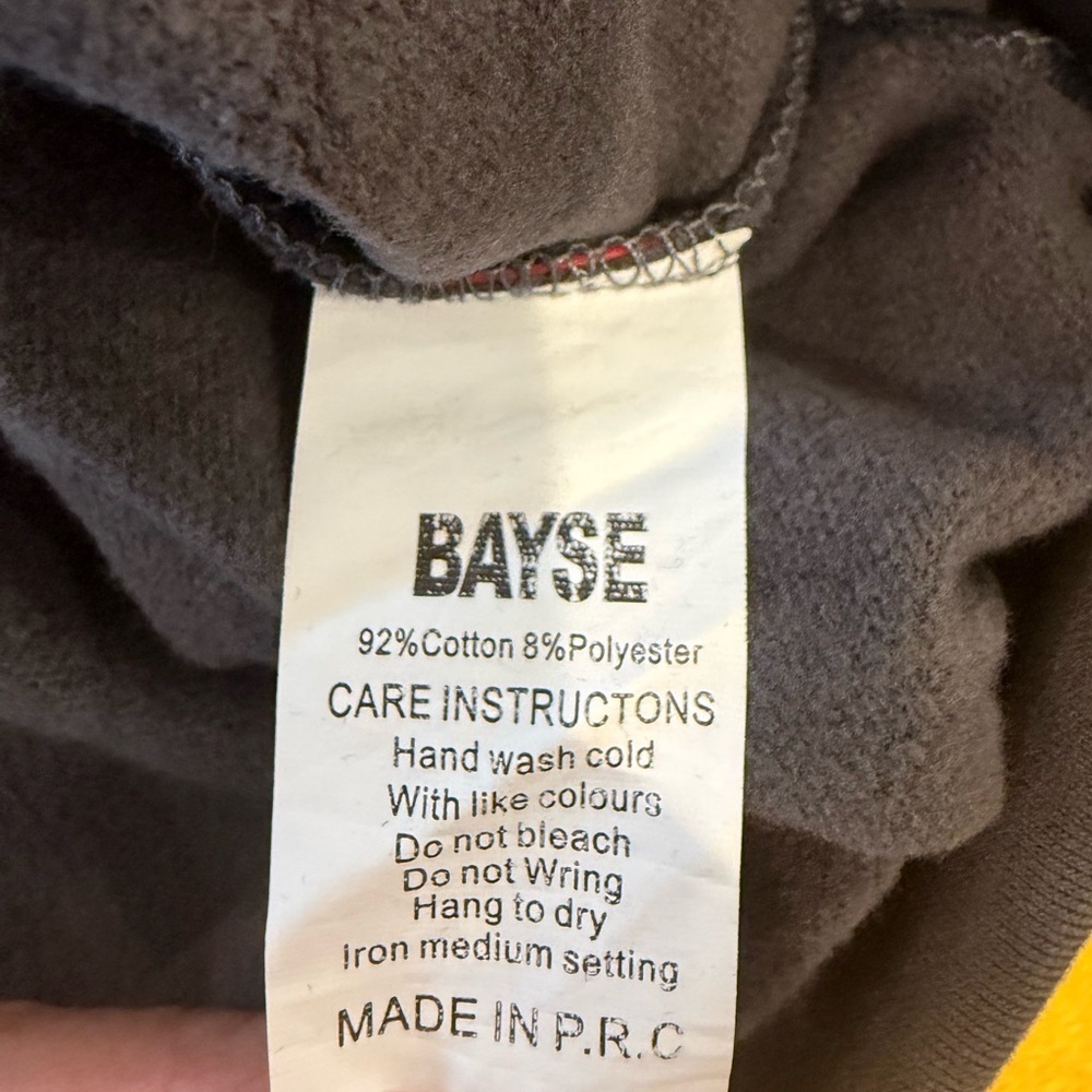 Bayse Soft Lined Button Down Charcoal Crewneck  Grey Sweater NWT - Picture 4 of 5